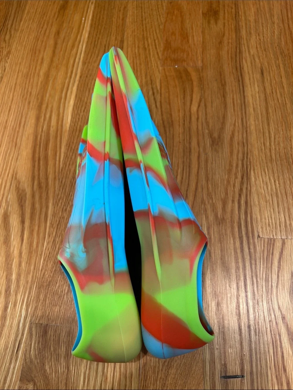 Kids Water Fins Blue, Green, Red flipper shoes boys size USA 1.5-2 flippers